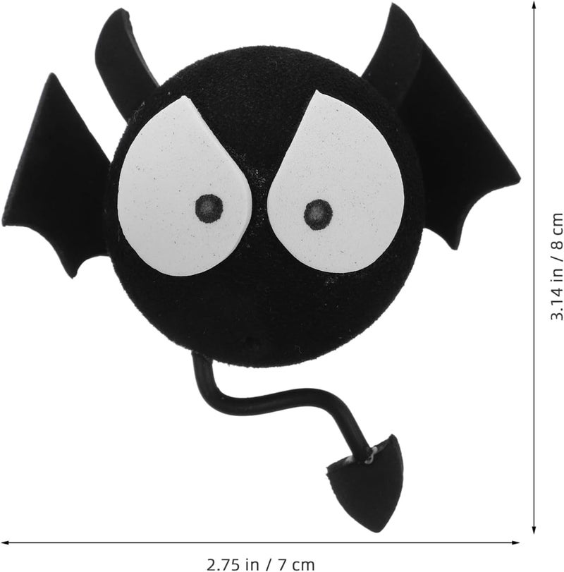 TOPPERFUN 1Pc Little Devil Car Antenna Top Decoration, Big Eyed Bat Antenna Ball Toppers, Cute Halloween Roof Truck Hood Decoration, Cartoon Doll Exterior Car Accessories - Image 2